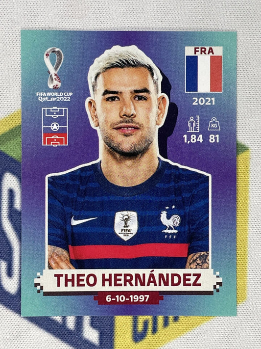 Theo Hernandez France Panini World Cup 2022 Qatar Stickers