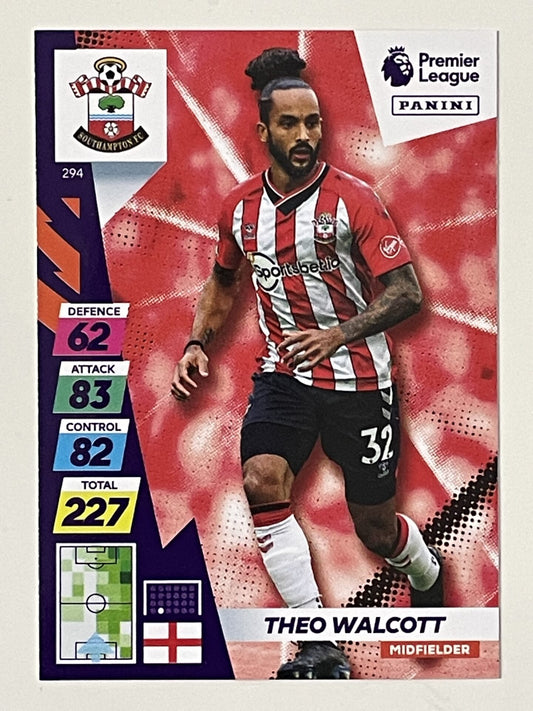 Theo Walcott Southampton Base Panini Adrenalyn XL PLUS Premier League 2021 2022