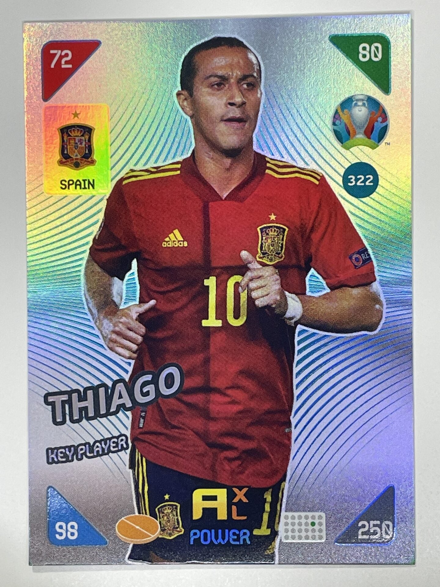 Thiago Key Players (Spain) Football Card &#8211; Euro 2020 Adrenalyn XL