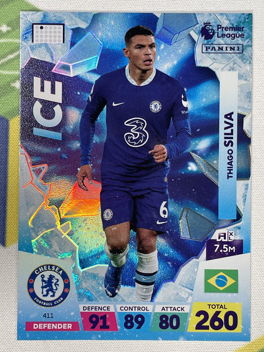 Thiago Silva Chelsea Ice Panini Premier League Adrenalyn XL 2023 Card