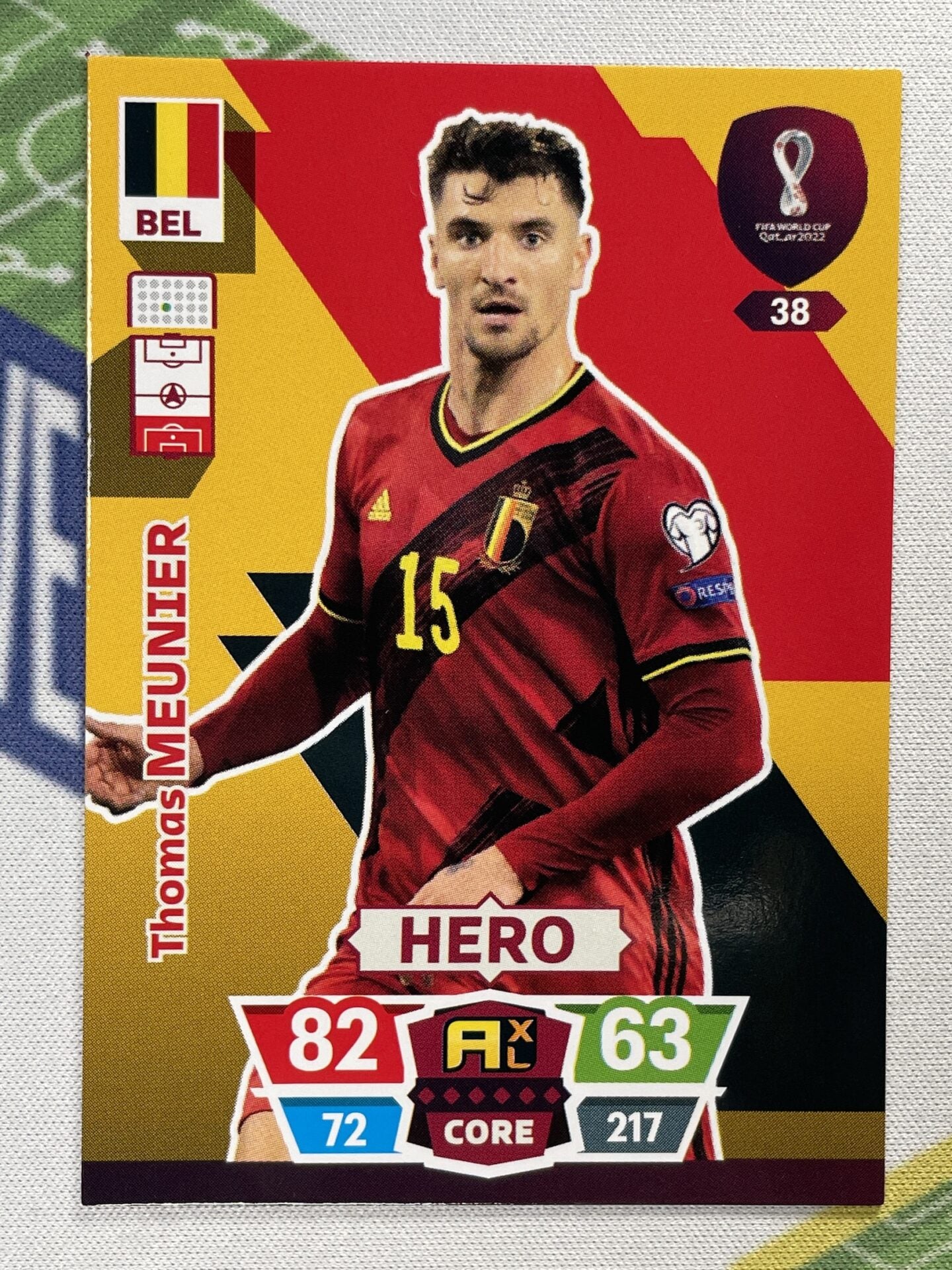 Thomas Meunier Belgium Panini World Cup 2022 Adrenalyn XL Card