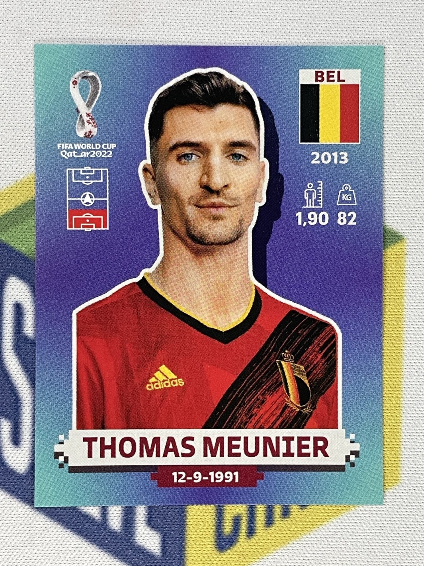 Thomas Meunier Belgium Panini World Cup 2022 Qatar Stickers