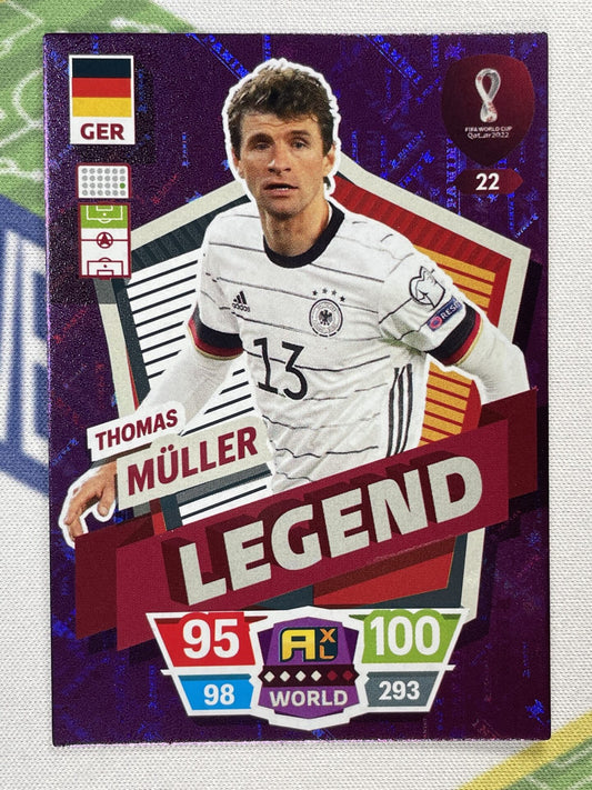 Thomas Muller Germany Legend Panini World Cup 2022 Adrenalyn XL Card