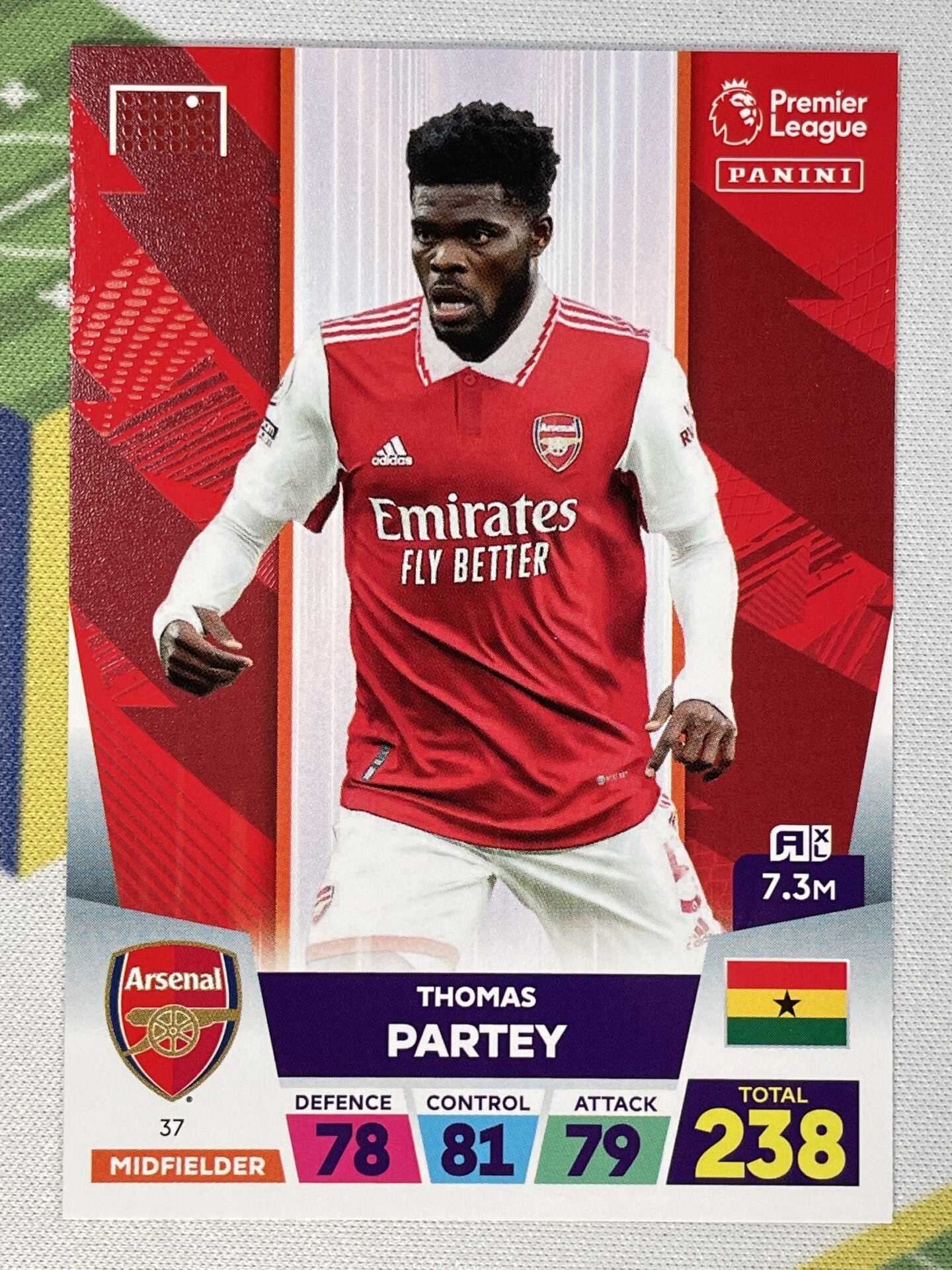 Thomas Partey Arsenal Panini Premier League Adrenalyn XL 2023 Card