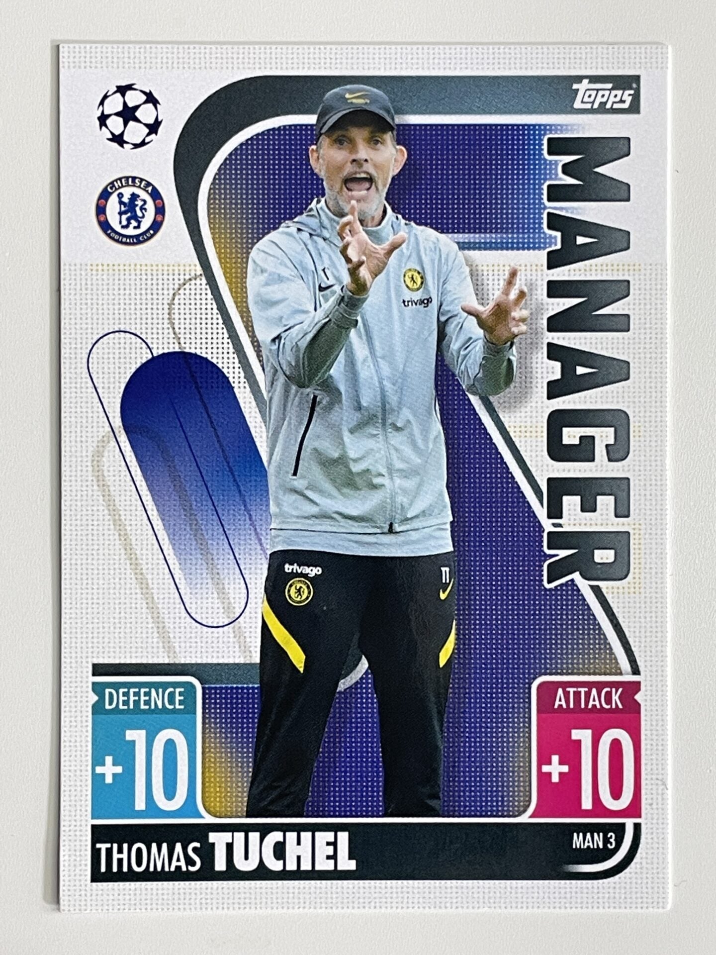 Thomas Tuchel Chelsea FC Manager Topps Match Attax Extra 2021:22 Champions League Card