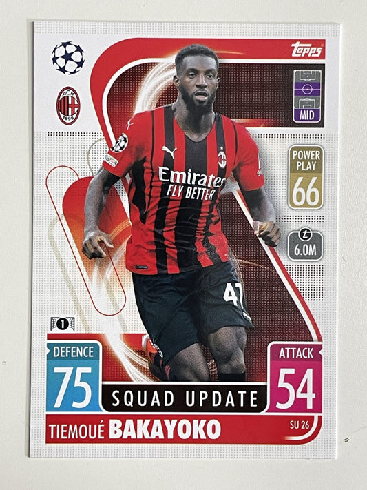 Tiemoue Bakayoko AC Milan Base Topps Match Attax Extra 2021:22 Champions League Card