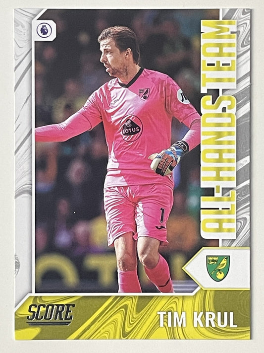 Tim Krul Norwich City All-Hands Team Panini Premier League Score 2021 2022