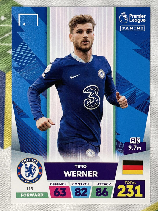 Timo Werner Chelsea Panini Premier League Adrenalyn XL 2023 Card