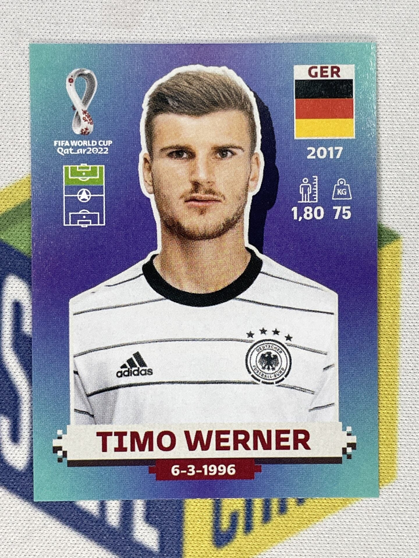 Timo Werner Germany Panini World Cup 2022 Qatar Stickers