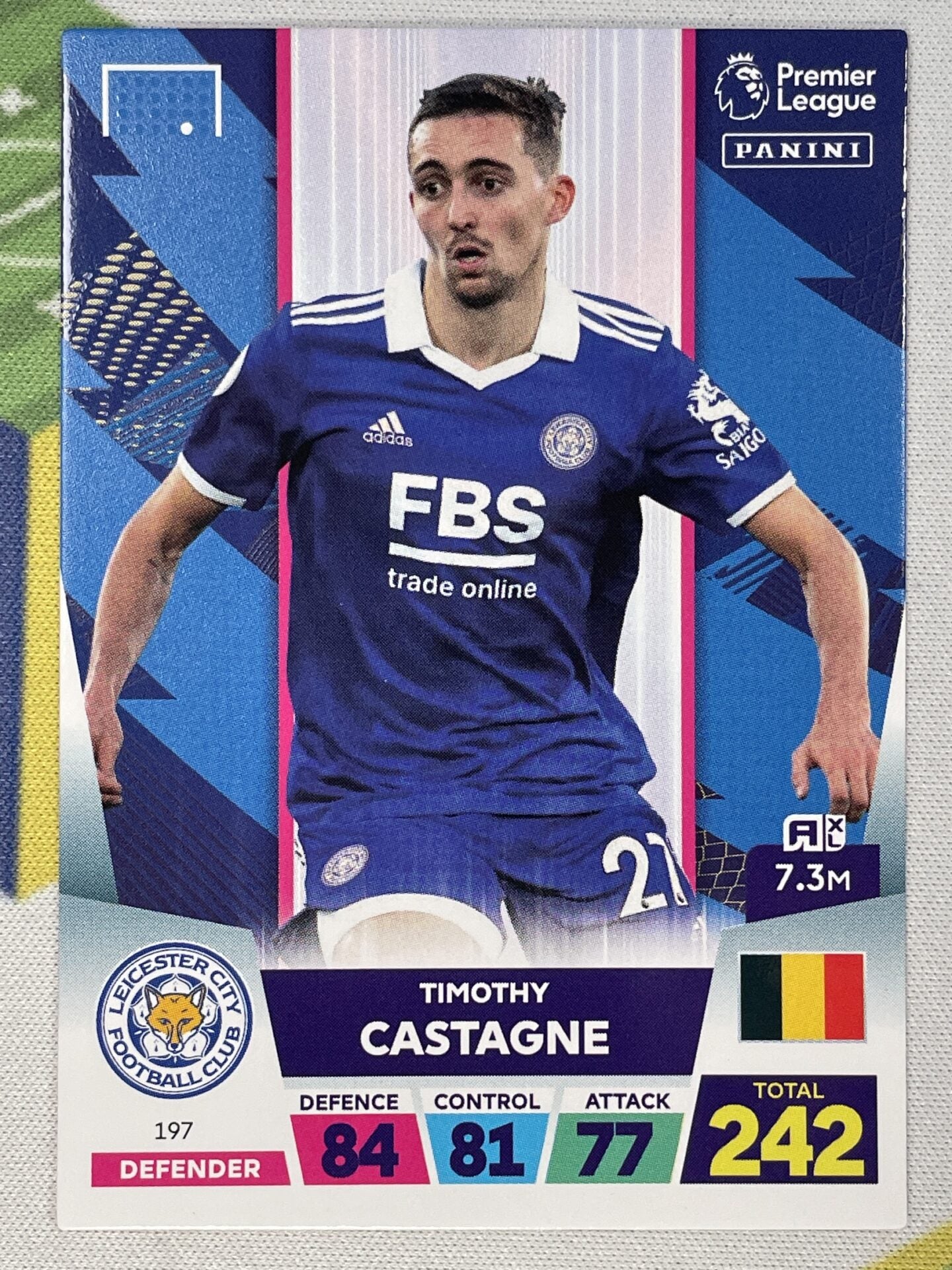 Timothy Castagne Leicester Panini Premier League Adrenalyn XL 2023 Card