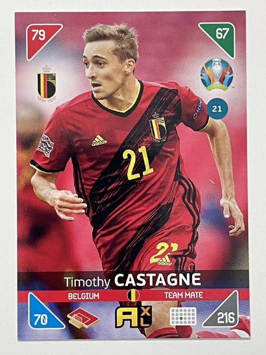 Timothy Castagne Team Mates (Belgium) Football Card &#8211; Euro 2020 Adrenalyn XL