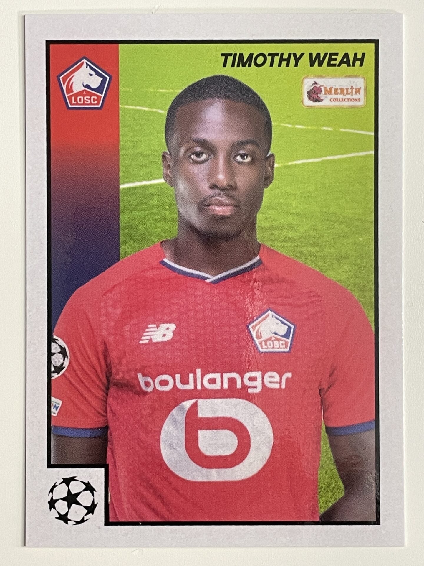 Timothy Weah Lille Base Topps Merlin Heritage 97 UEFA Champions League Card