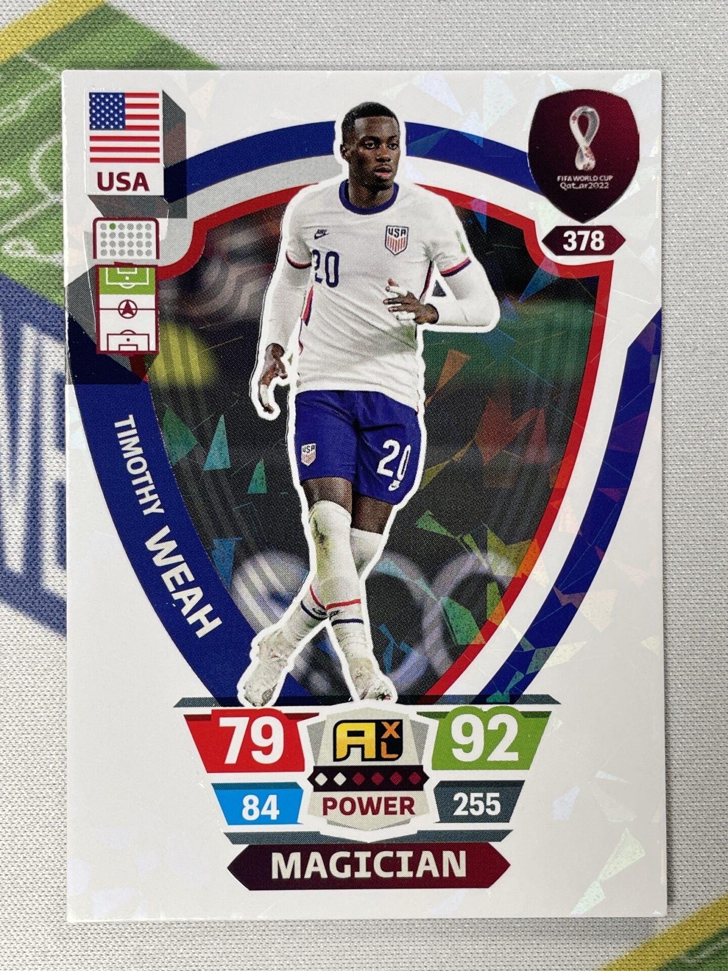 Timothy Weah USA Magician Panini World Cup 2022 Adrenalyn XL Card