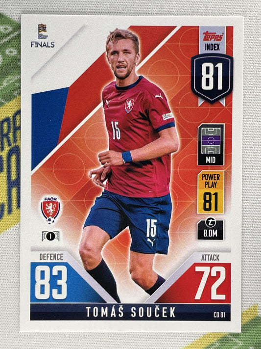 Tomas Soucek Czech Republic Topps Match Attax 101 Road to Nations League 2022 Card