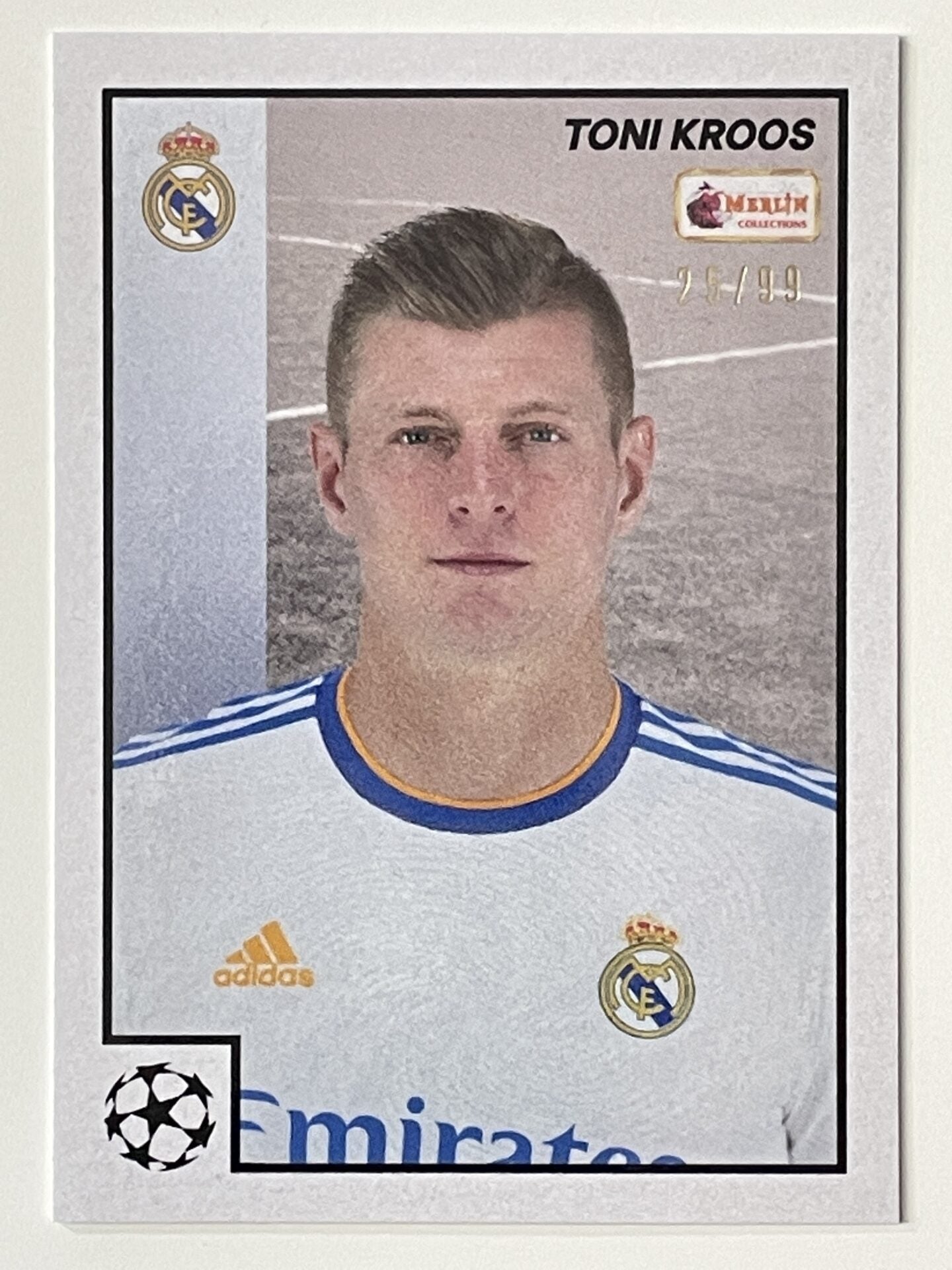 Toni Kroos Real Madrid Base Parallel 25:99 Topps Merlin Heritage 97 UEFA Champions League Card