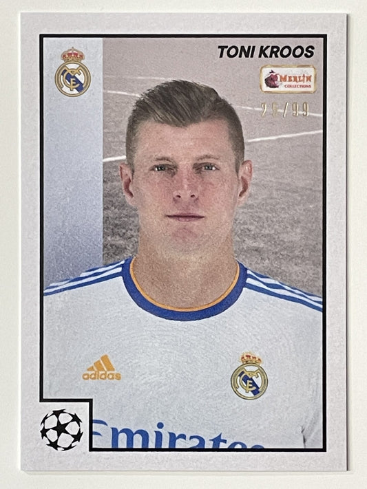 Toni Kroos Real Madrid Base Parallel 25:99 Topps Merlin Heritage 97 UEFA Champions League Card