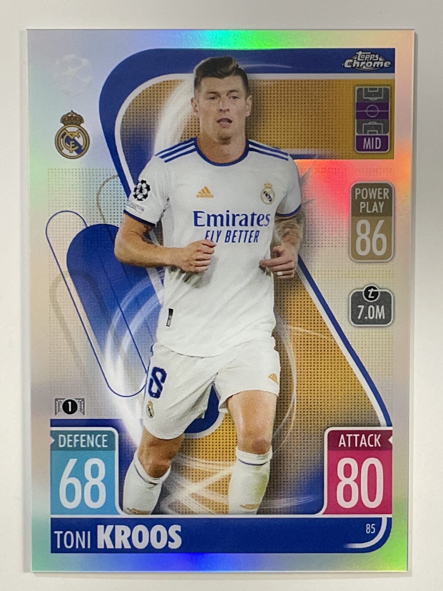 Toni Kroos Refractor Topps Match Attax Chrome 2021 2022