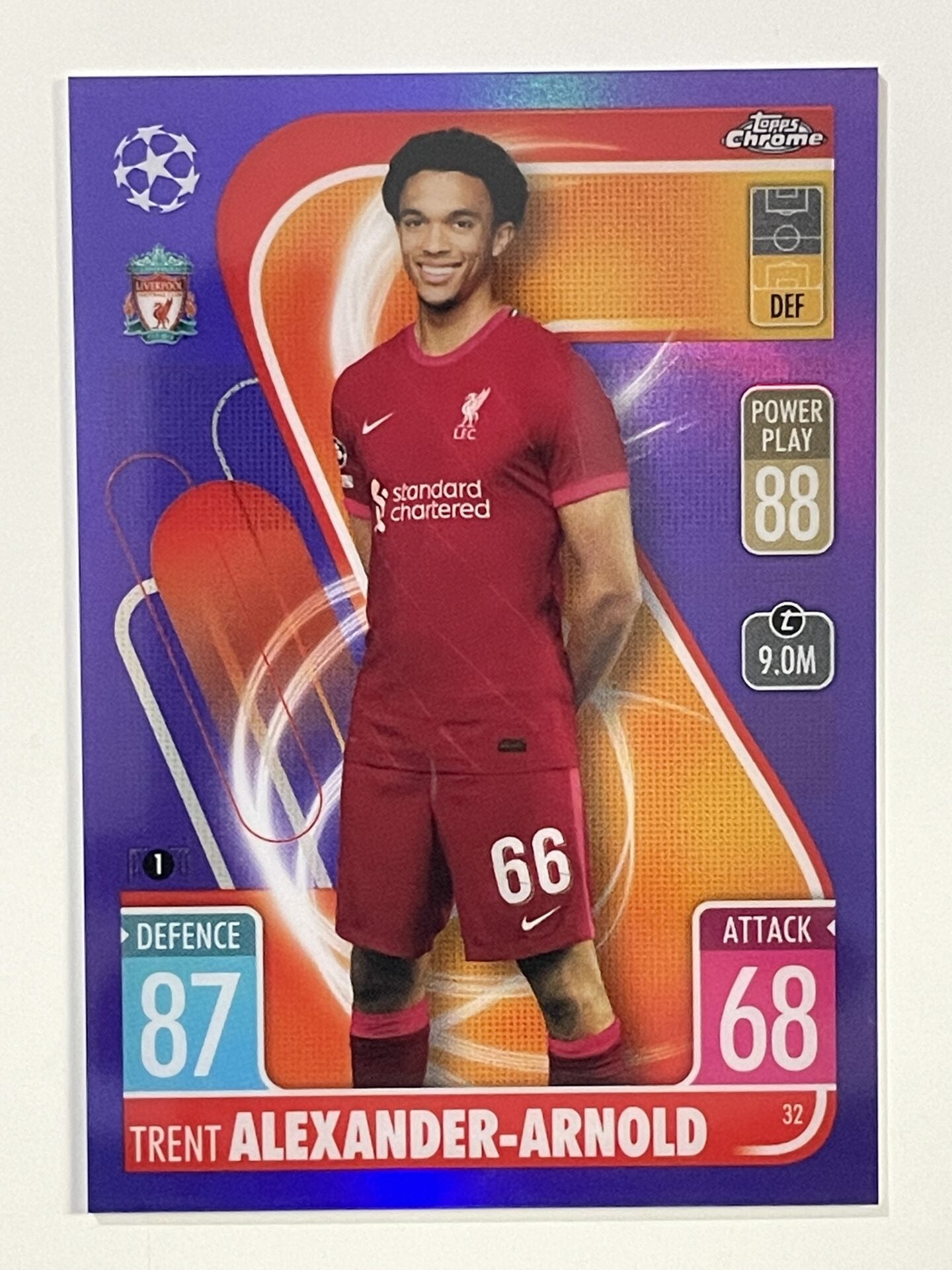 Trent Alexander-Arnold Purple Parallel Topps Match Attax Chrome 2021 2022