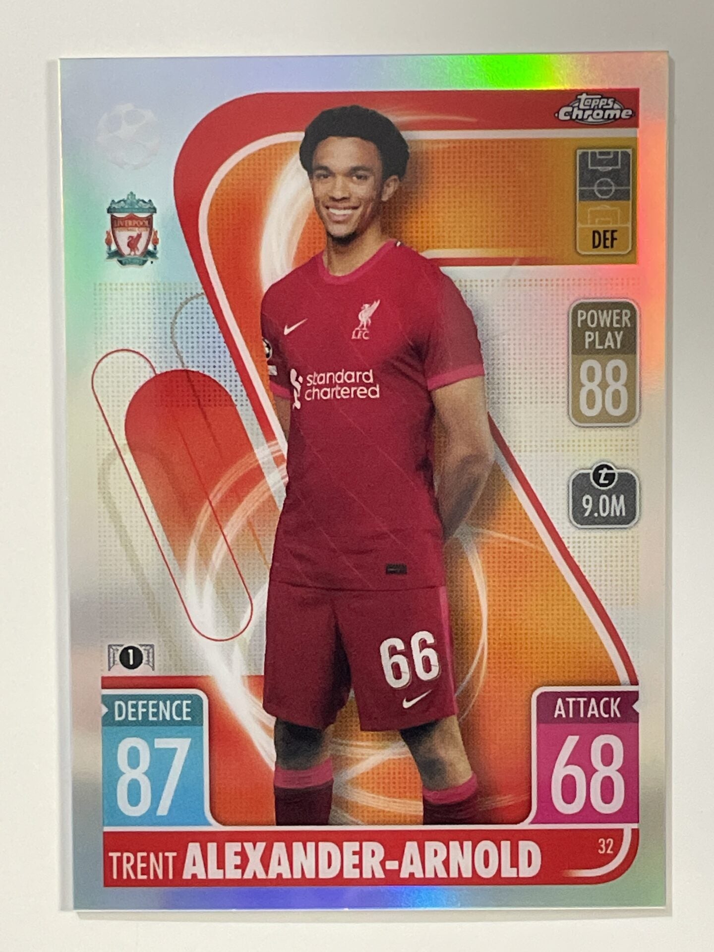 Trent Alexander-Arnold Refractor Topps Match Attax Chrome 2021 2022