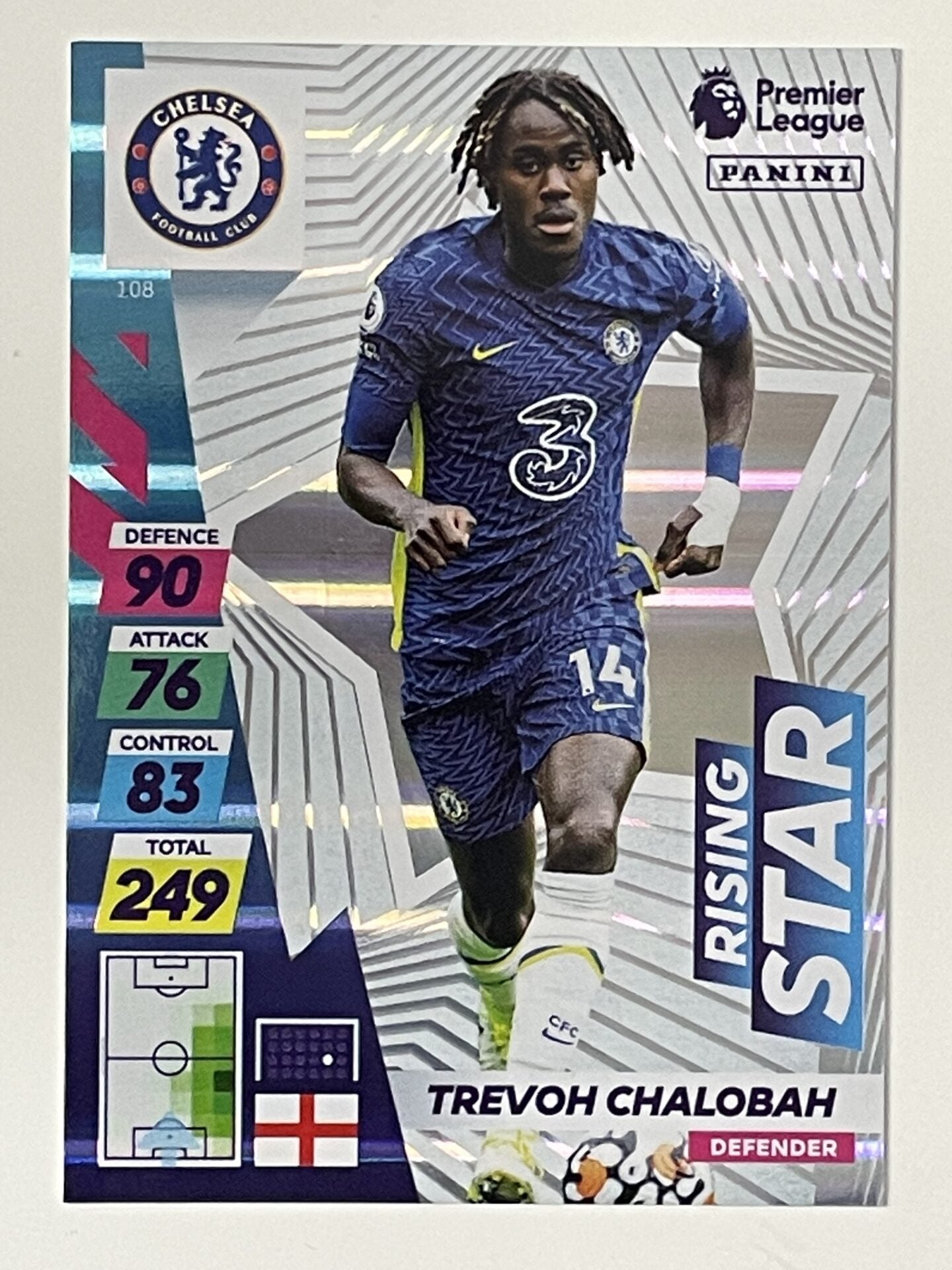 Trevoh Chalobah Chelsea Rising Star Panini Adrenalyn XL PLUS Premier League 2021 2022