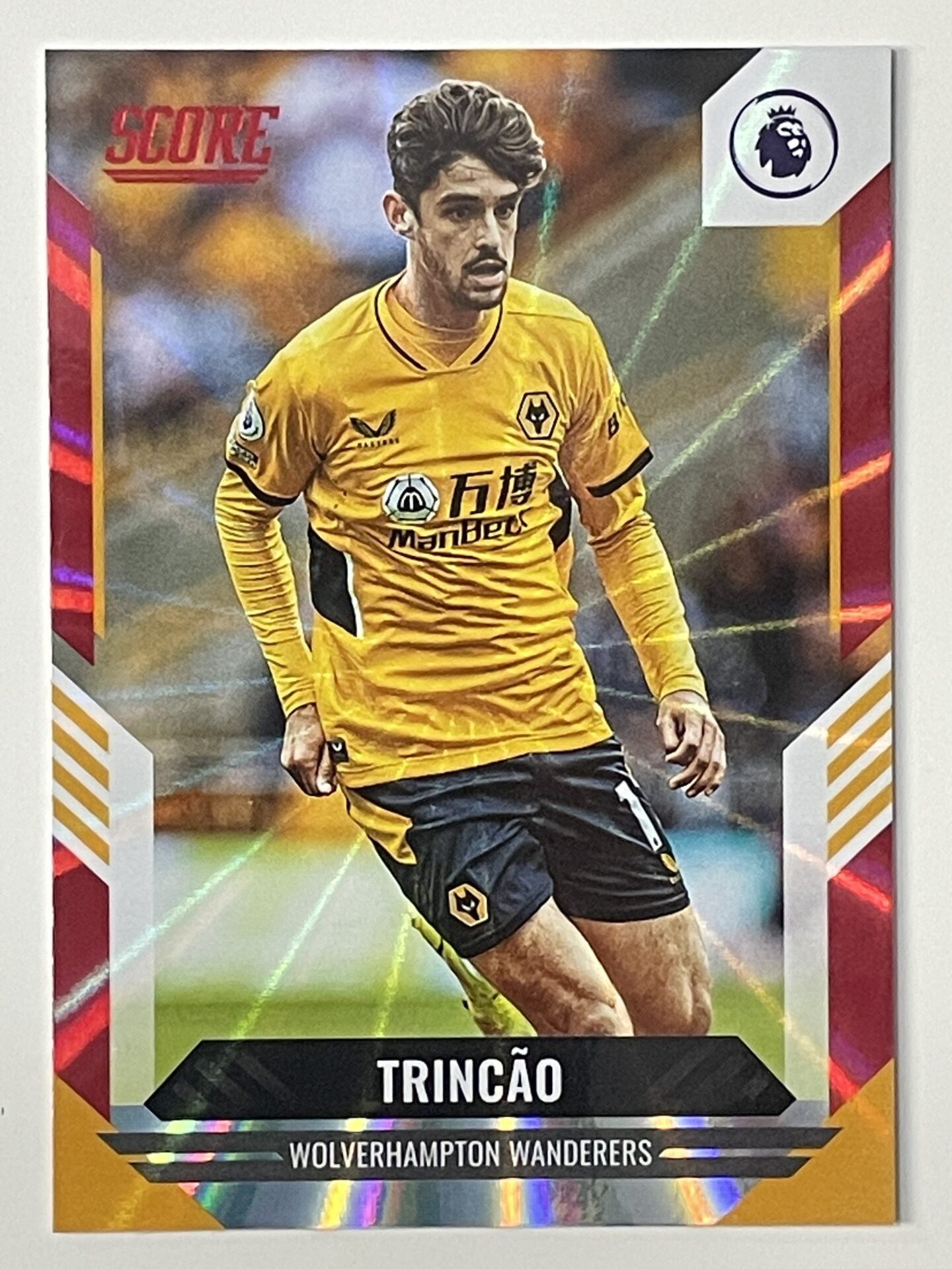 Trincao Wolves Base Red Laser Parallel Panini Premier League Score 2021 2022