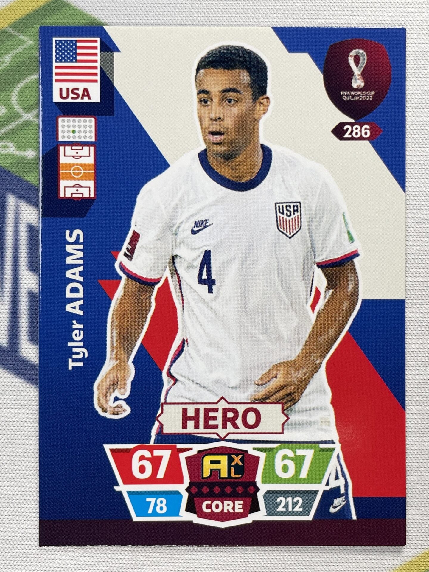 Tyler Adams USA Panini World Cup 2022 Adrenalyn XL Card