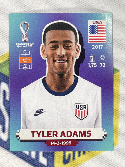 Tyler Adams USA Panini World Cup 2022 Qatar Stickers