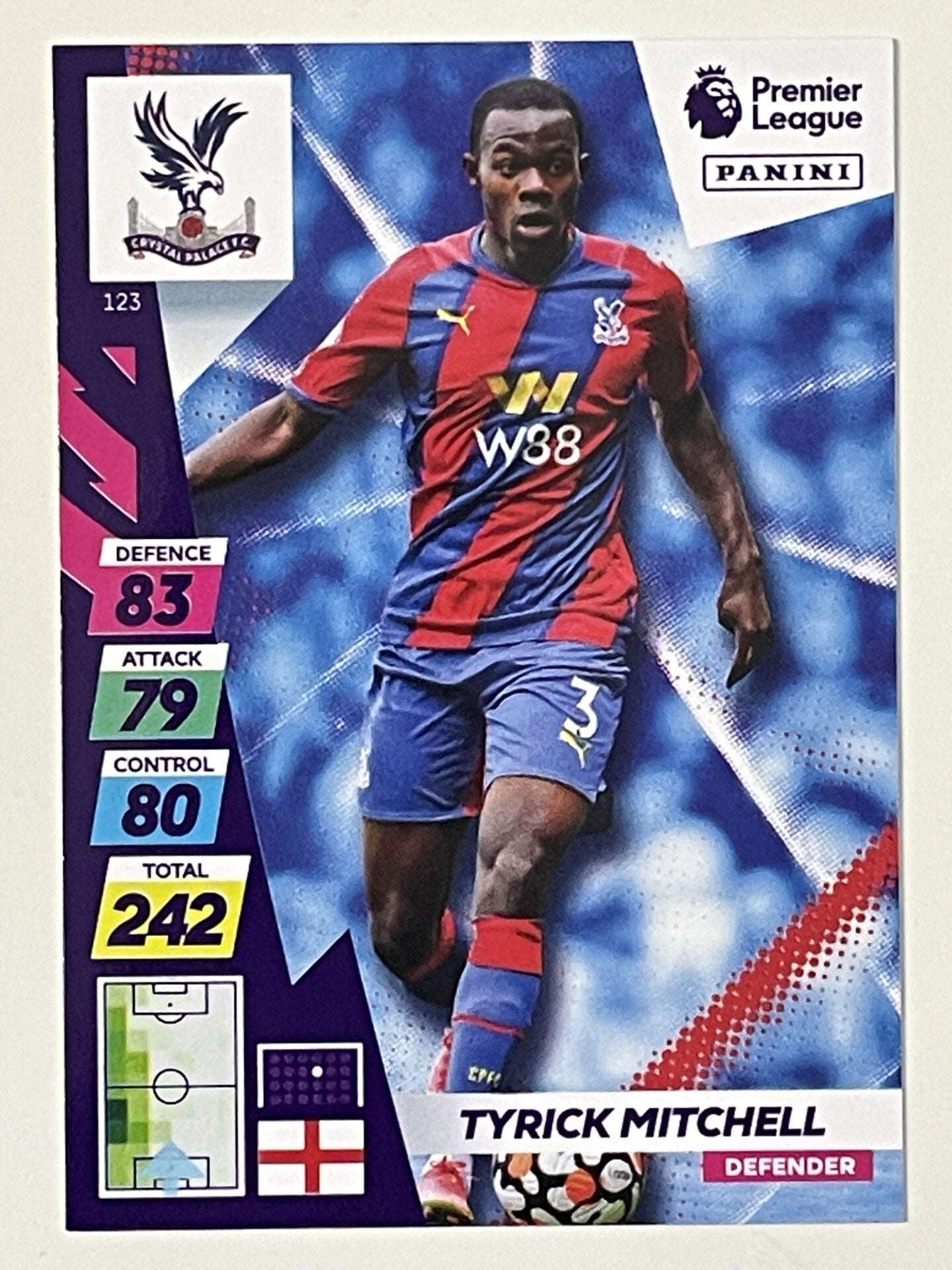 Tyrick Mitchell Crystal Palace Base Panini Adrenalyn XL PLUS Premier League 2021 2022