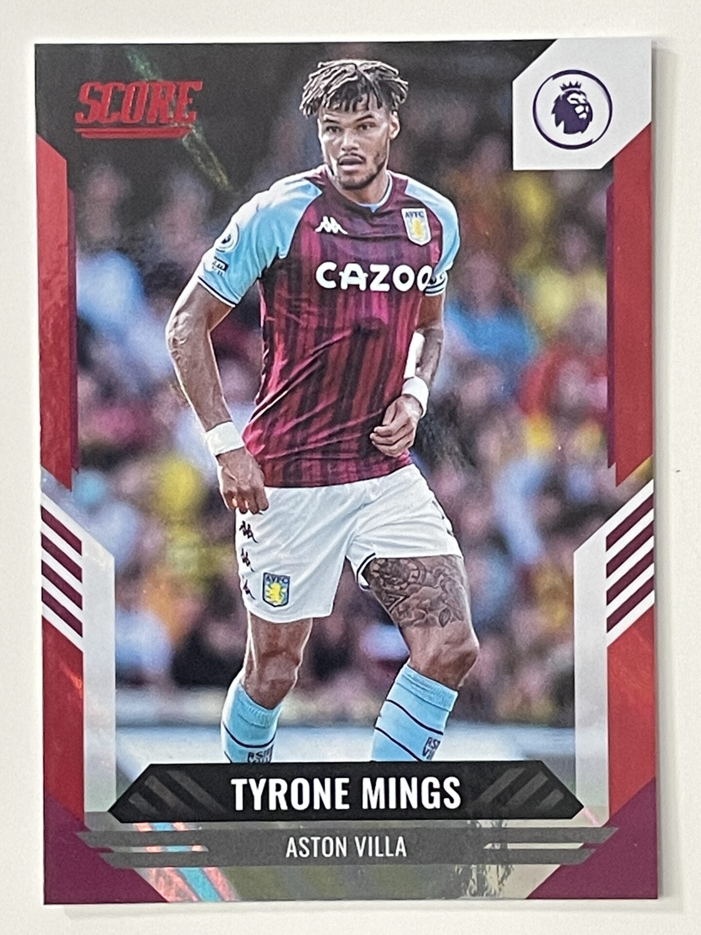 Tyrone Mings Aston Villa Base Red Lava Parallel Panini Premier League Score 2021 2022