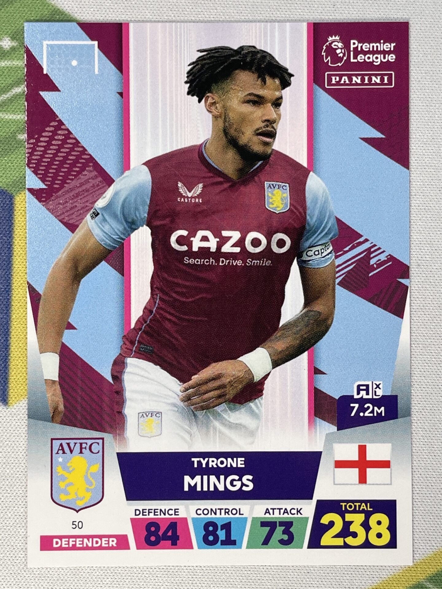 Tyrone Mings Aston Villa Panini Premier League Adrenalyn XL 2023 Card