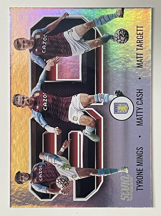 Tyrone Mings Matty Cash Matt Targett Aston Villa 3D Parallel Panini Premier League Score 2021 2022