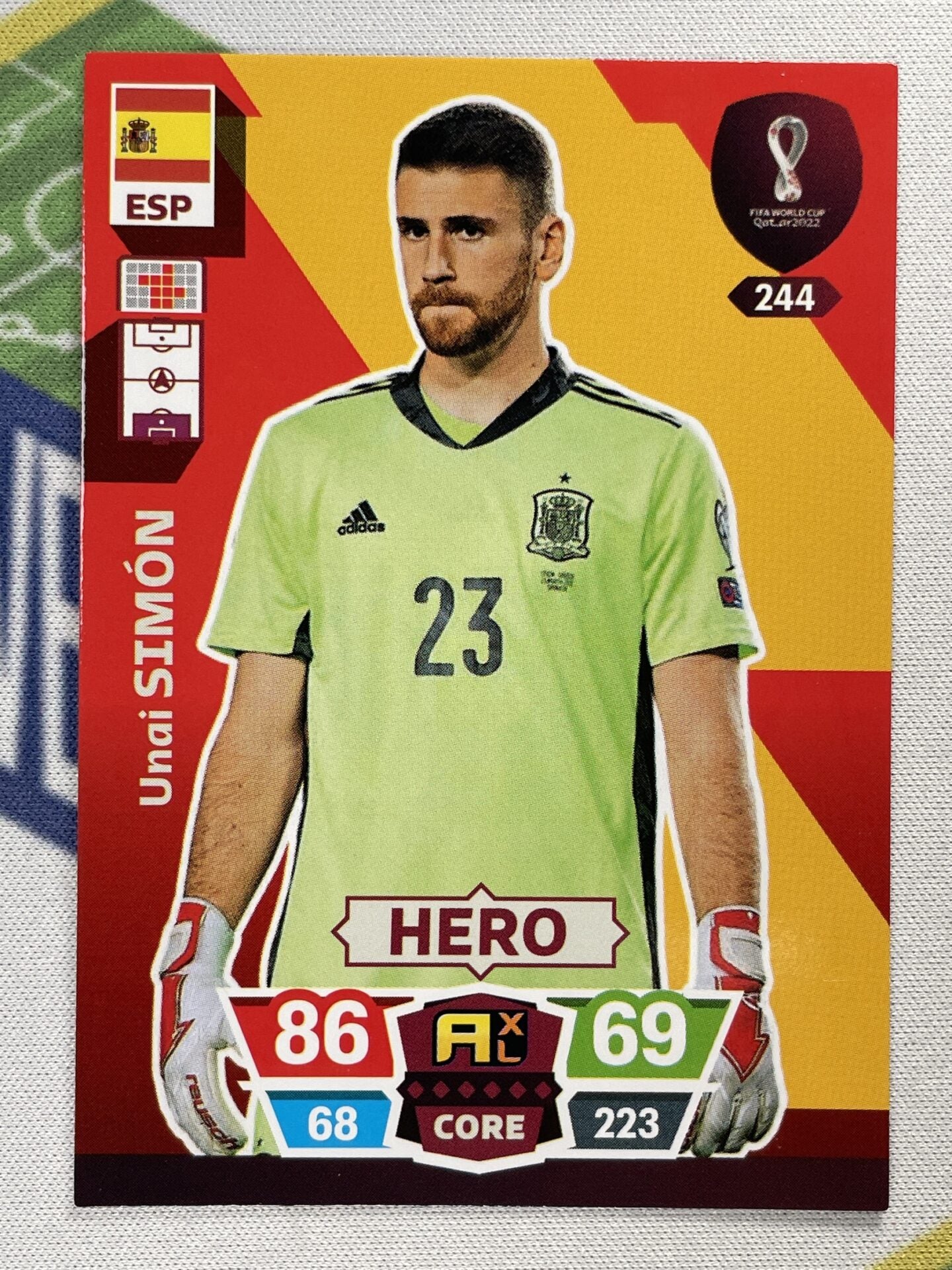 Unai Simon Spain Panini World Cup 2022 Adrenalyn XL Card