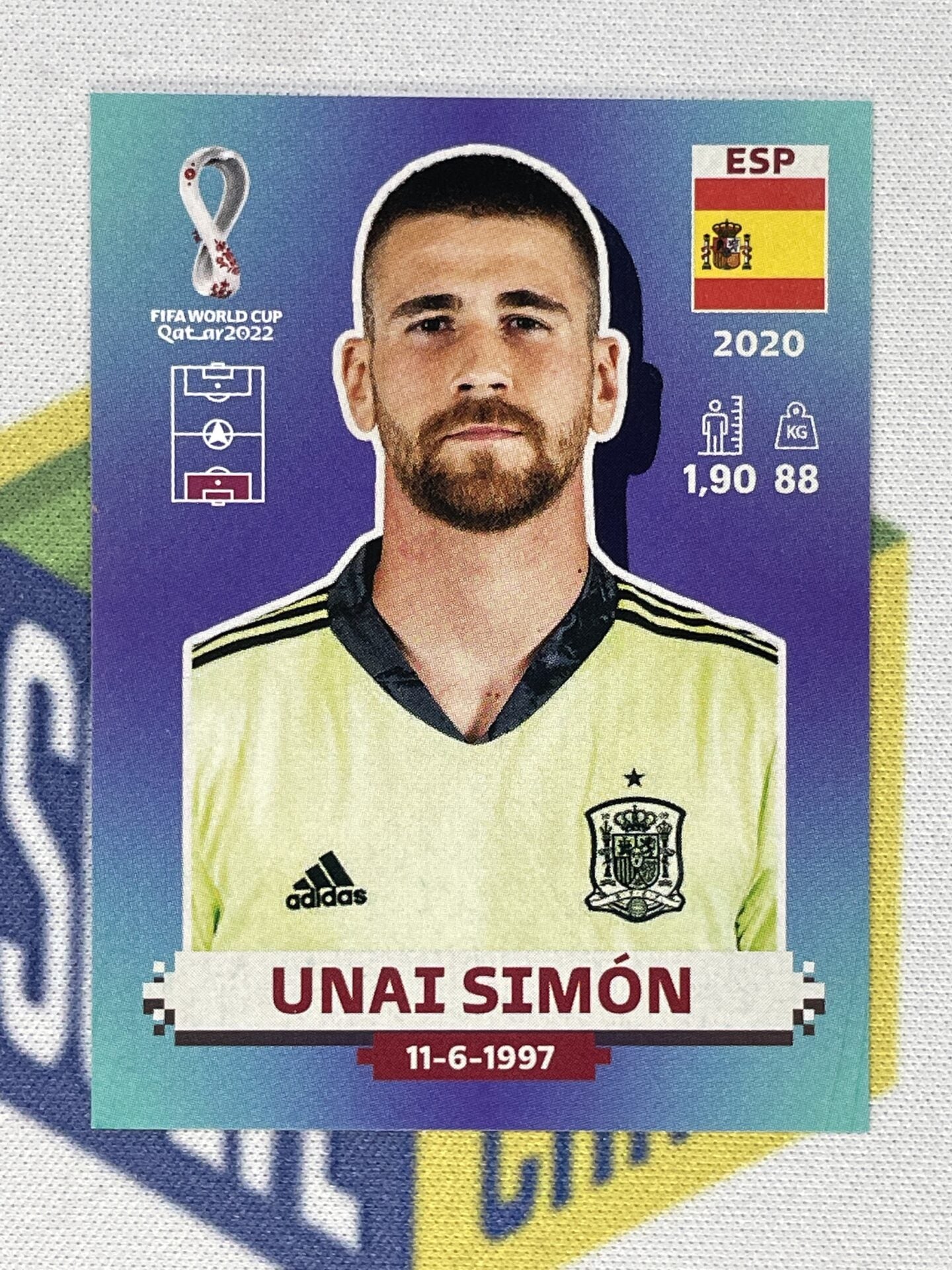 Unai Simon Spain Panini World Cup 2022 Qatar Stickers