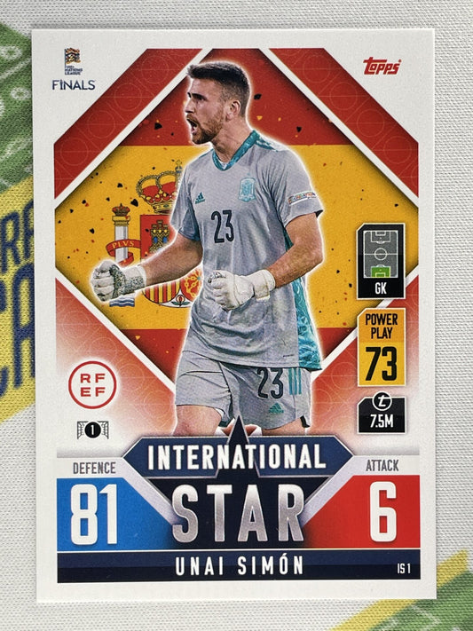 Unai Simon Spain Topps Match Attax 101 Road to Nations League 2022 Card