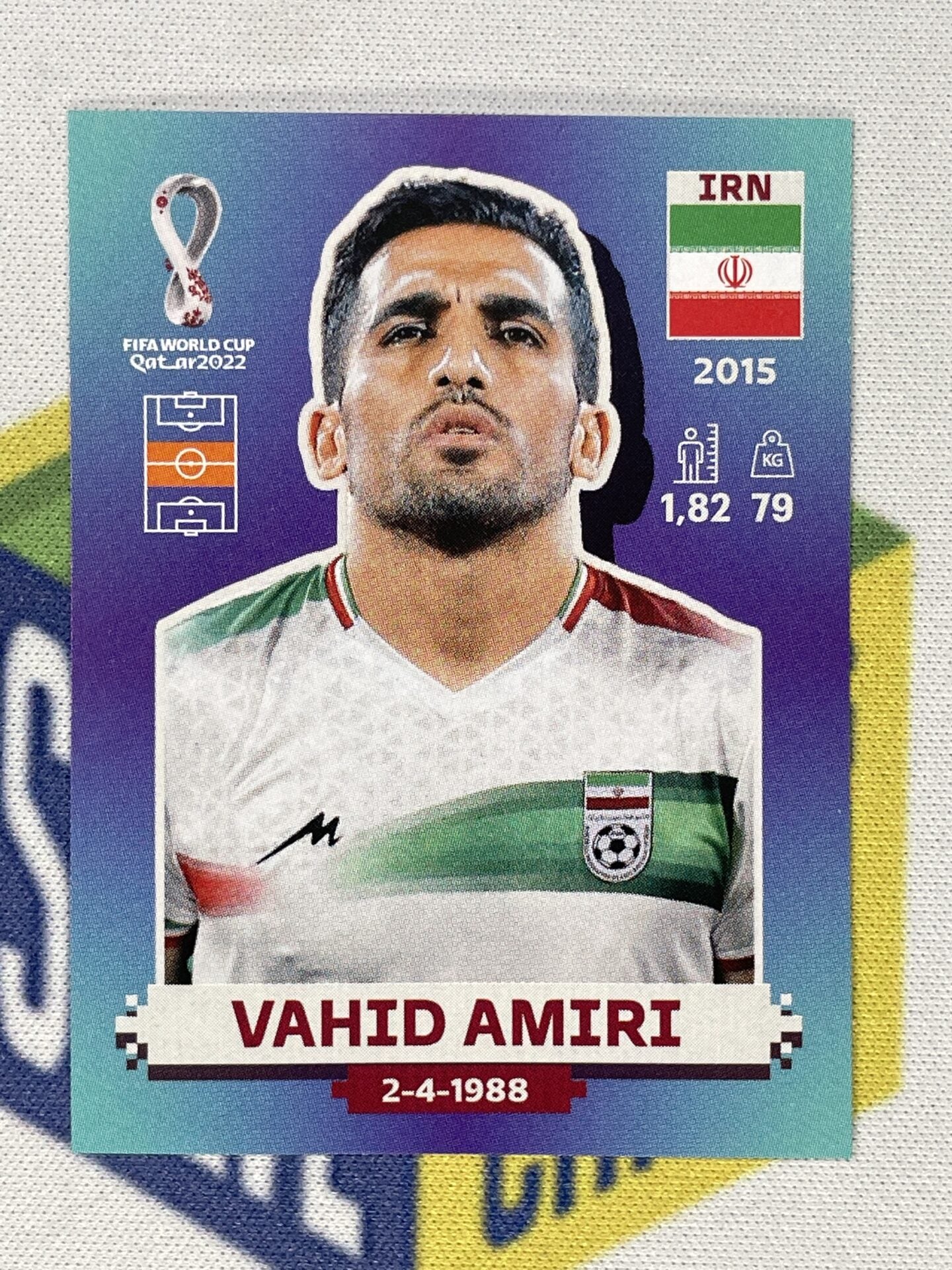 Vahid Amiri Iran Panini World Cup 2022 Qatar Stickers