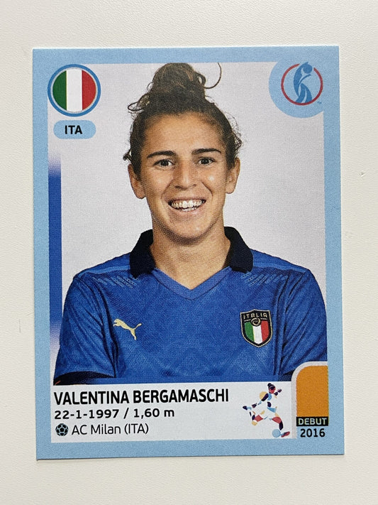 Valentina Bergamaschi Italy Base Panini Womens Euro 2022 Stickers Collection