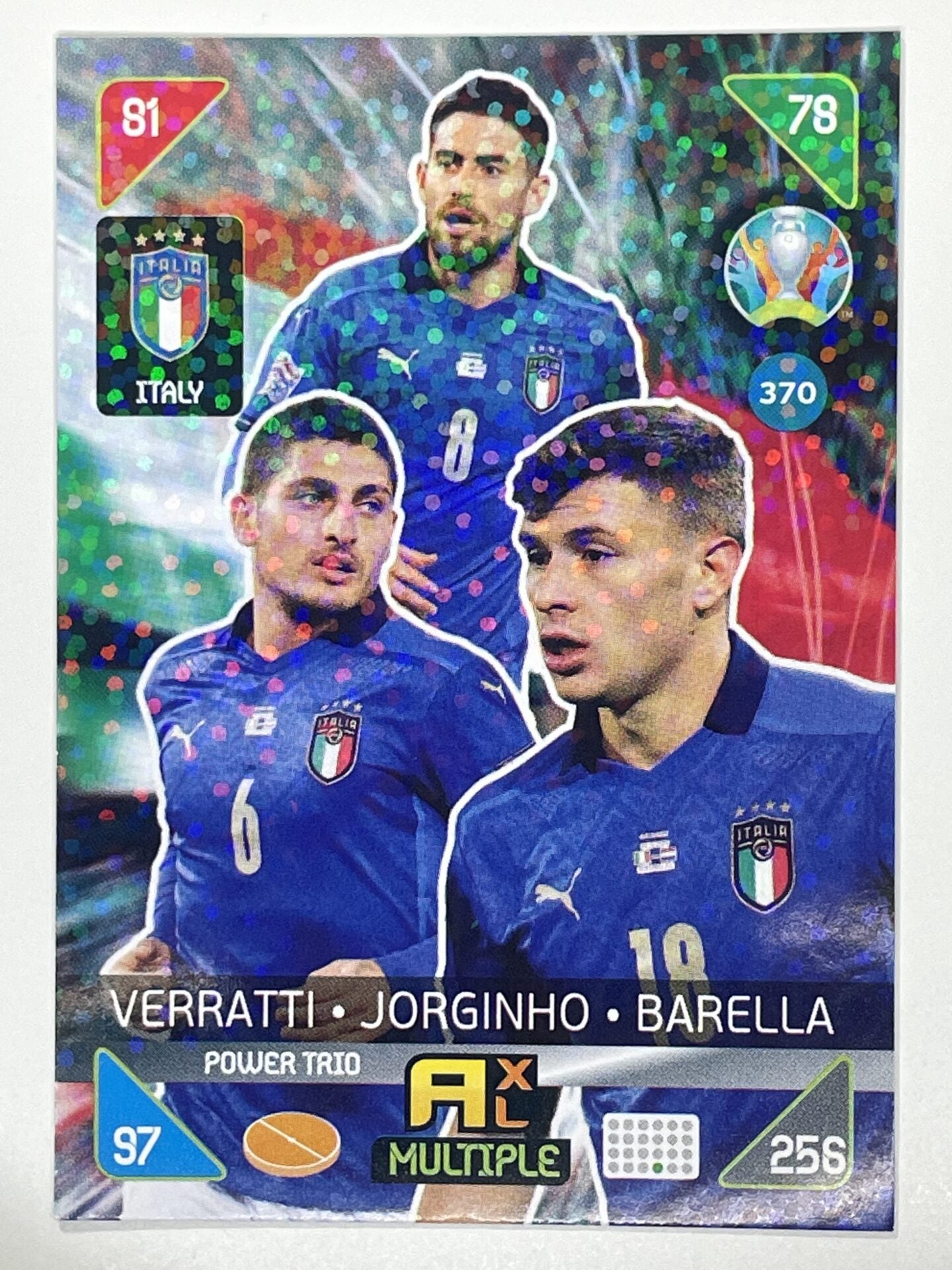 Verratti, Jorginho &#038; Barella Power Trios (Italy) Football Card &#8211; Euro 2020 Adrenalyn XL.JPG