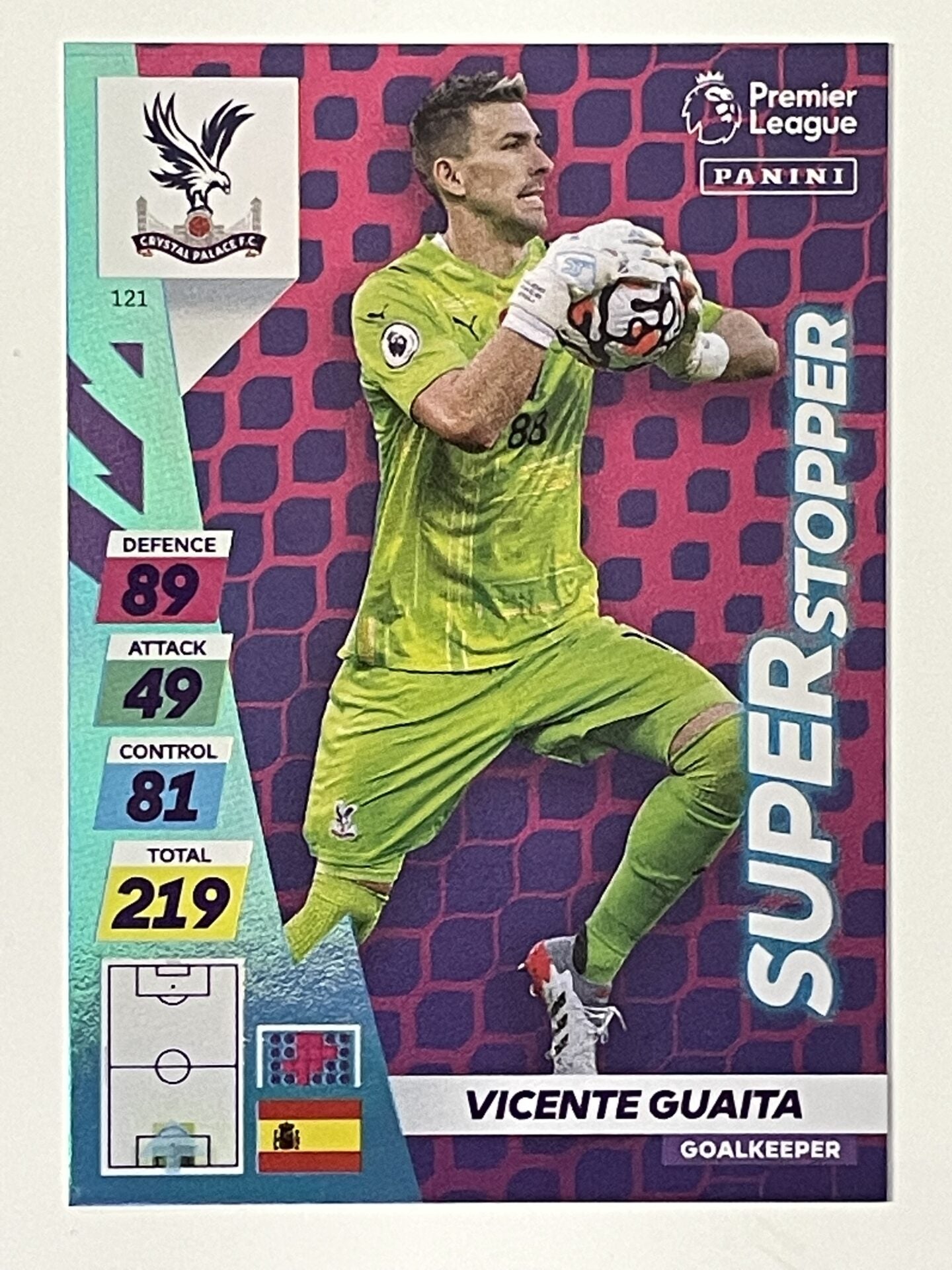 Vicente Guaita Crystal Palace Super Stopper Panini Adrenalyn XL PLUS Premier League 2021 2022