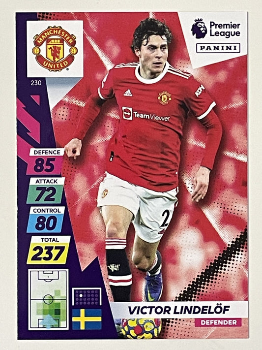 Victor Lindelof Manchester United Base Panini Adrenalyn XL PLUS Premier League 2021 2022