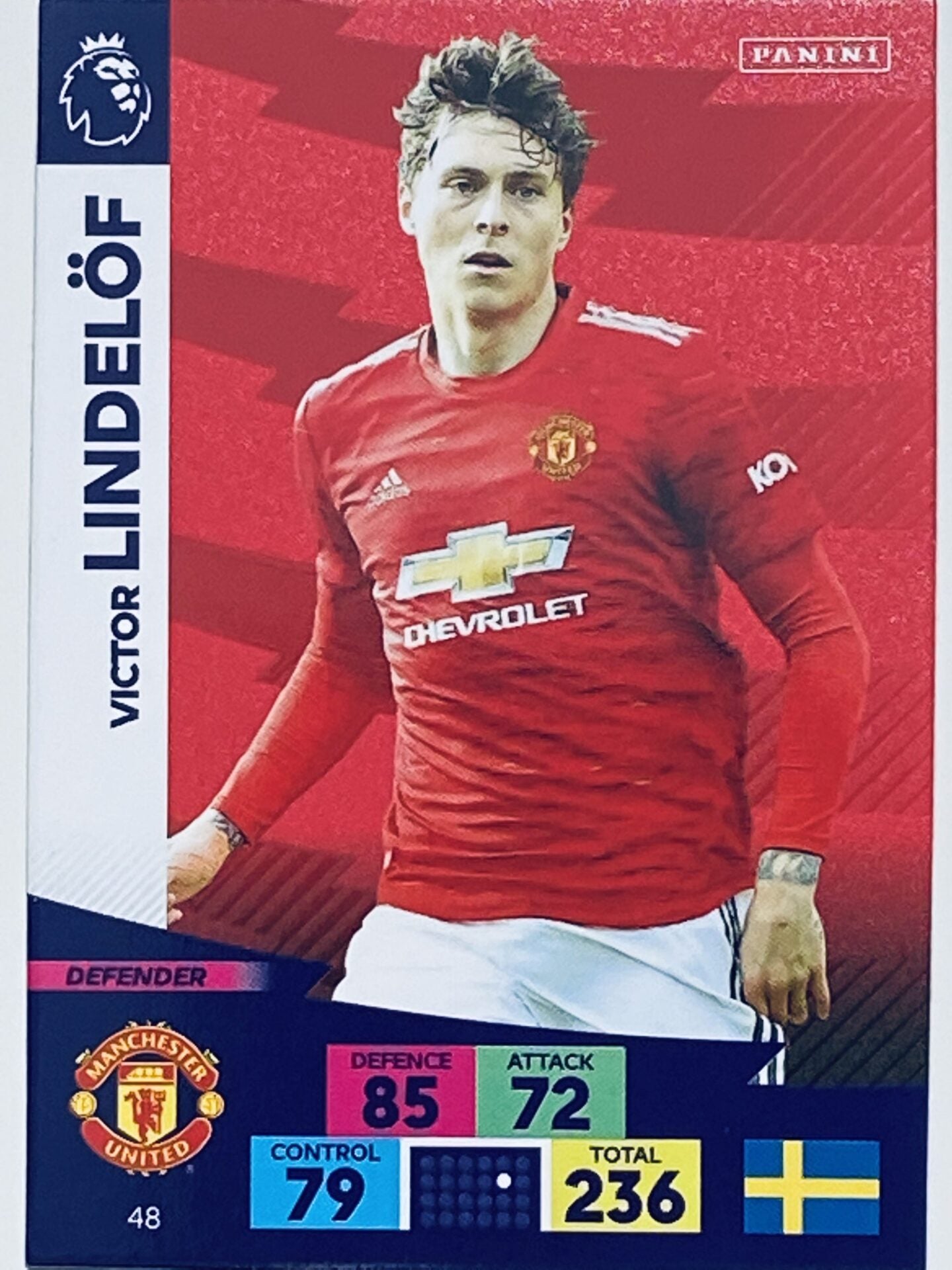 Victor Lindelof (Manchester United) Football Card &#8211; Premier League Adrenalyn XL 2020:21