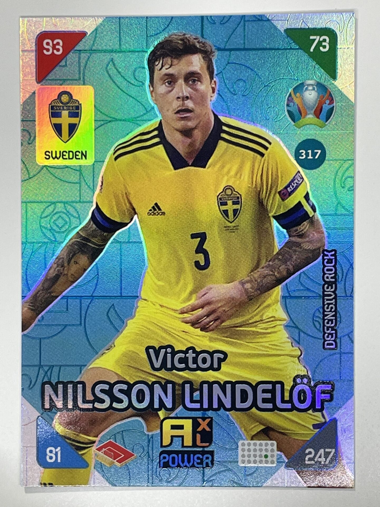 Victor Nilsson Lindelof Defensive Rocks (Sweden) Football Card &#8211; Euro 2020 Adrenalyn XL