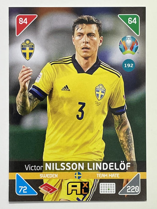 Victor Nilsson Lindelof Team Mates (Sweden) Football Card &#8211; Euro 2020 Adrenalyn XL