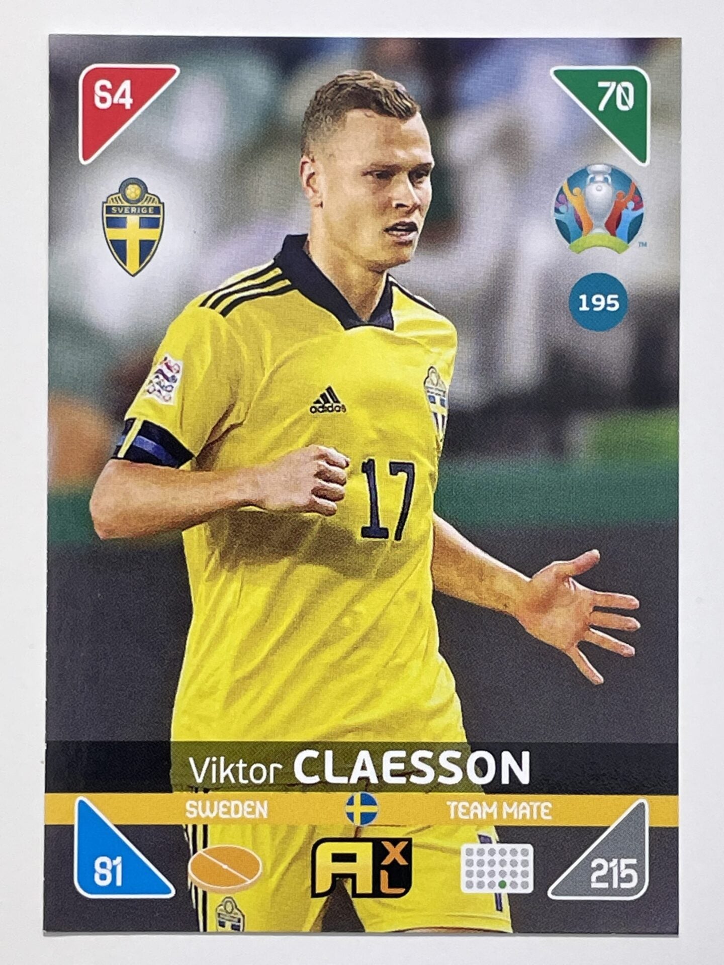 Viktor Claesson Team Mates (Sweden) Football Card &#8211; Euro 2020 Adrenalyn XL