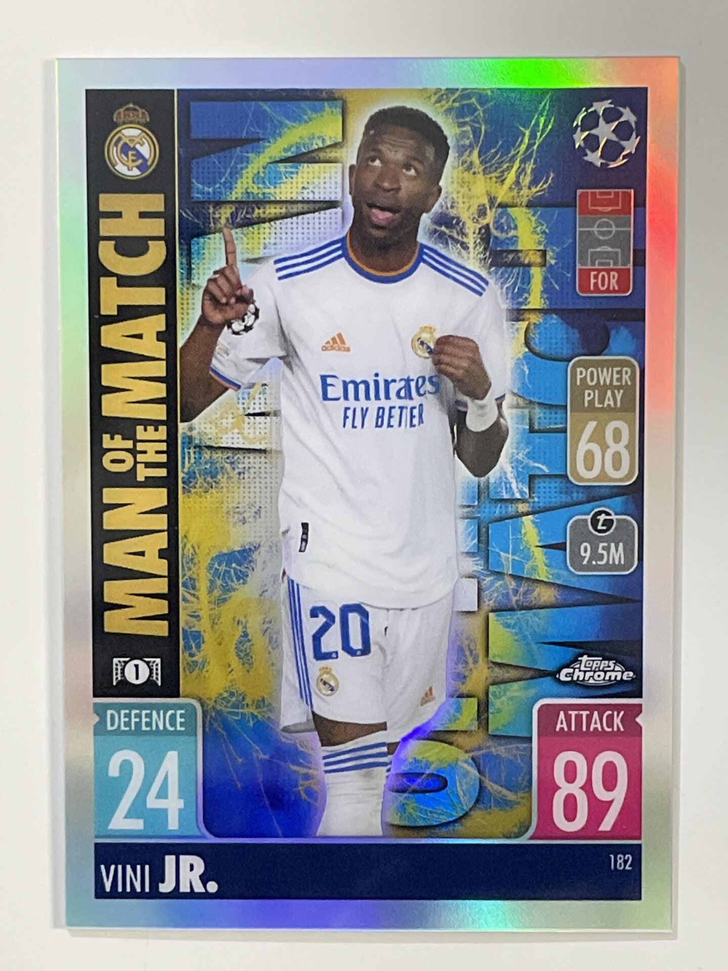 Vini JR Man of the Match Refractor Topps Match Attax Chrome 2021 2022