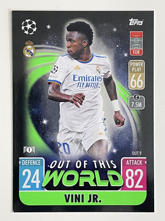 Vini Jr Real Madrid Out of this World Topps Match Attax Extra 2021:22 Champions League Card