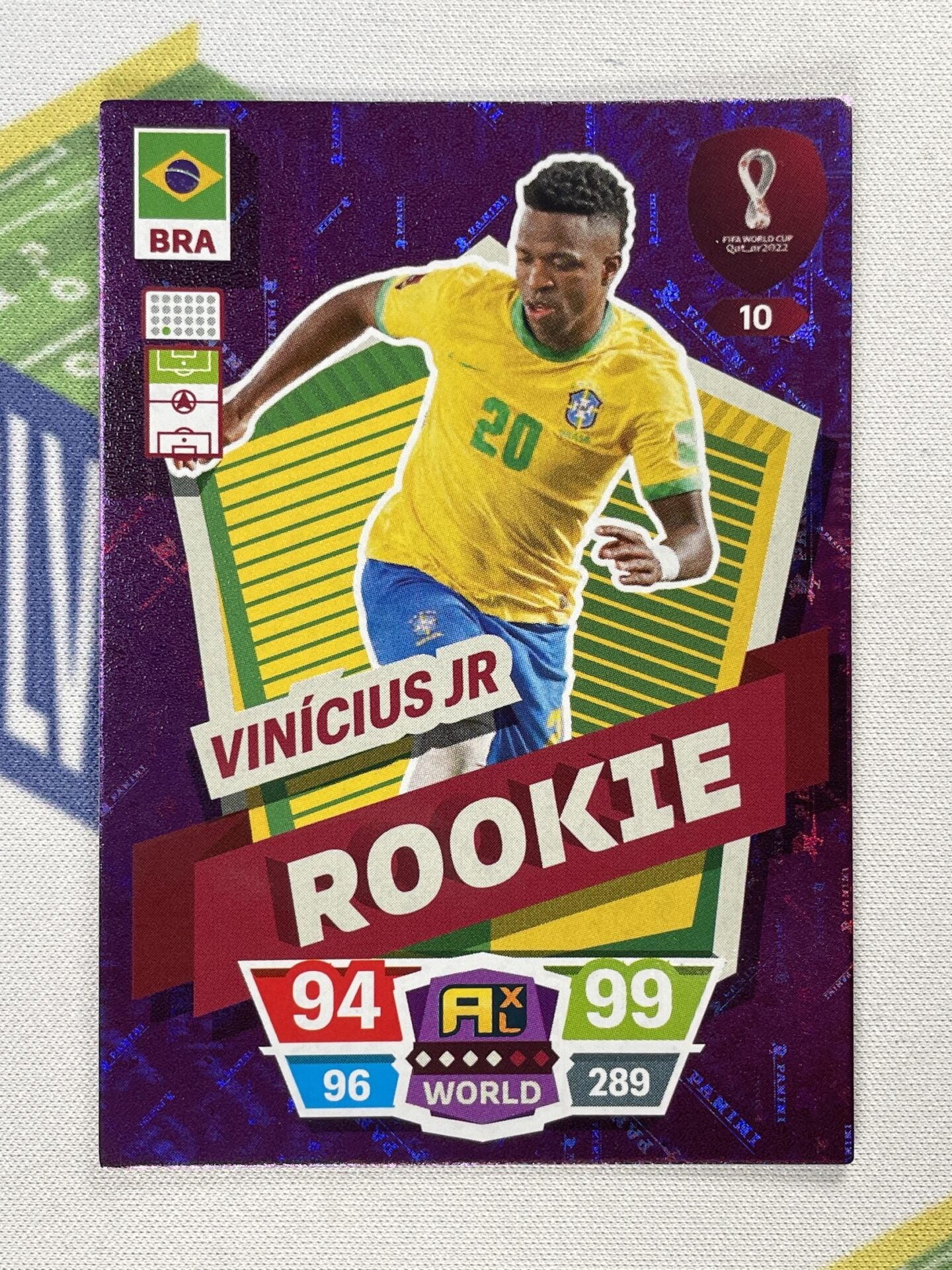 Vinicius JR Brazil Rookie Panini World Cup 2022 Adrenalyn XL Card