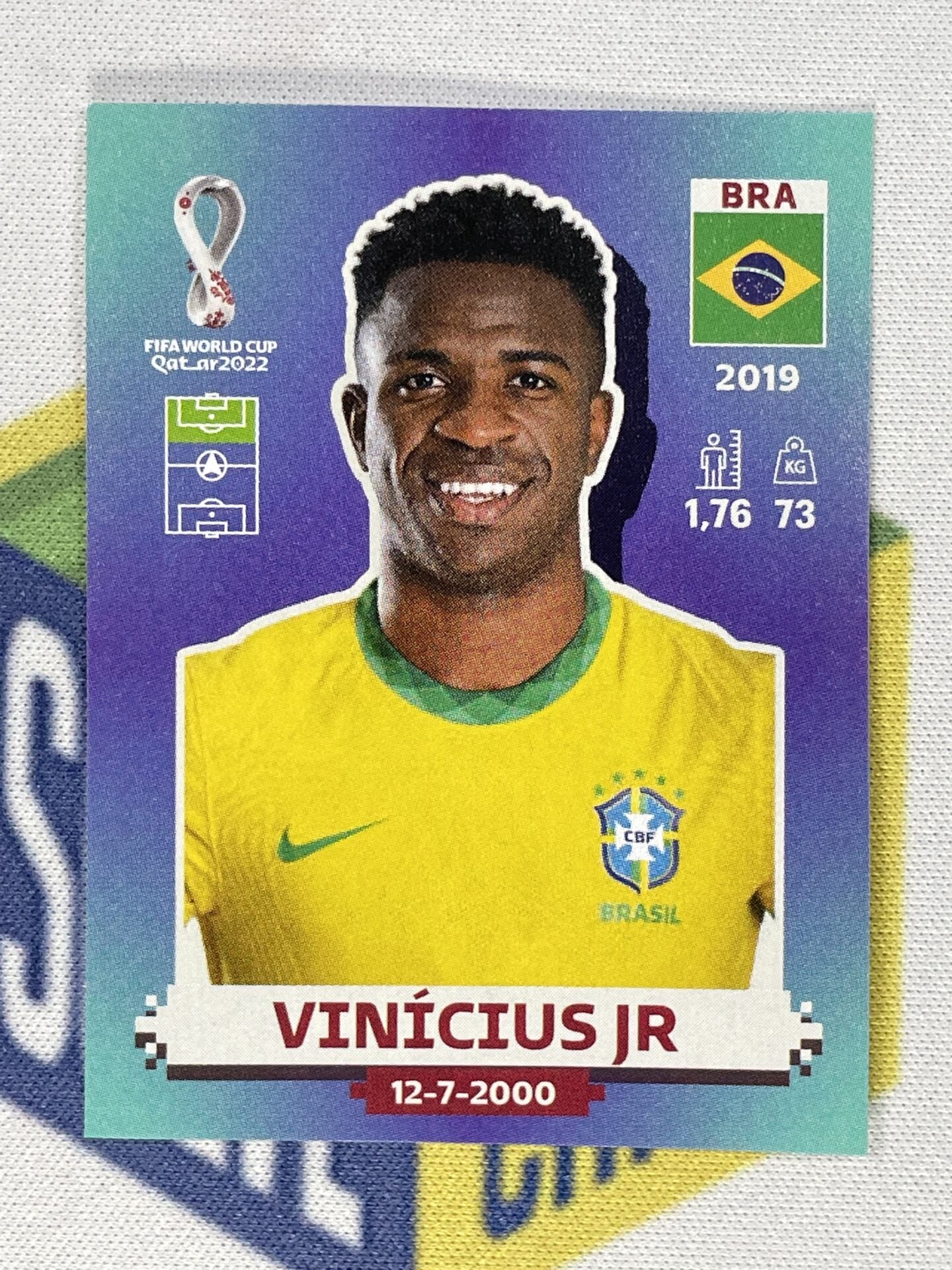 Vinicius Jr Brazil Panini World Cup 2022 Qatar Stickers