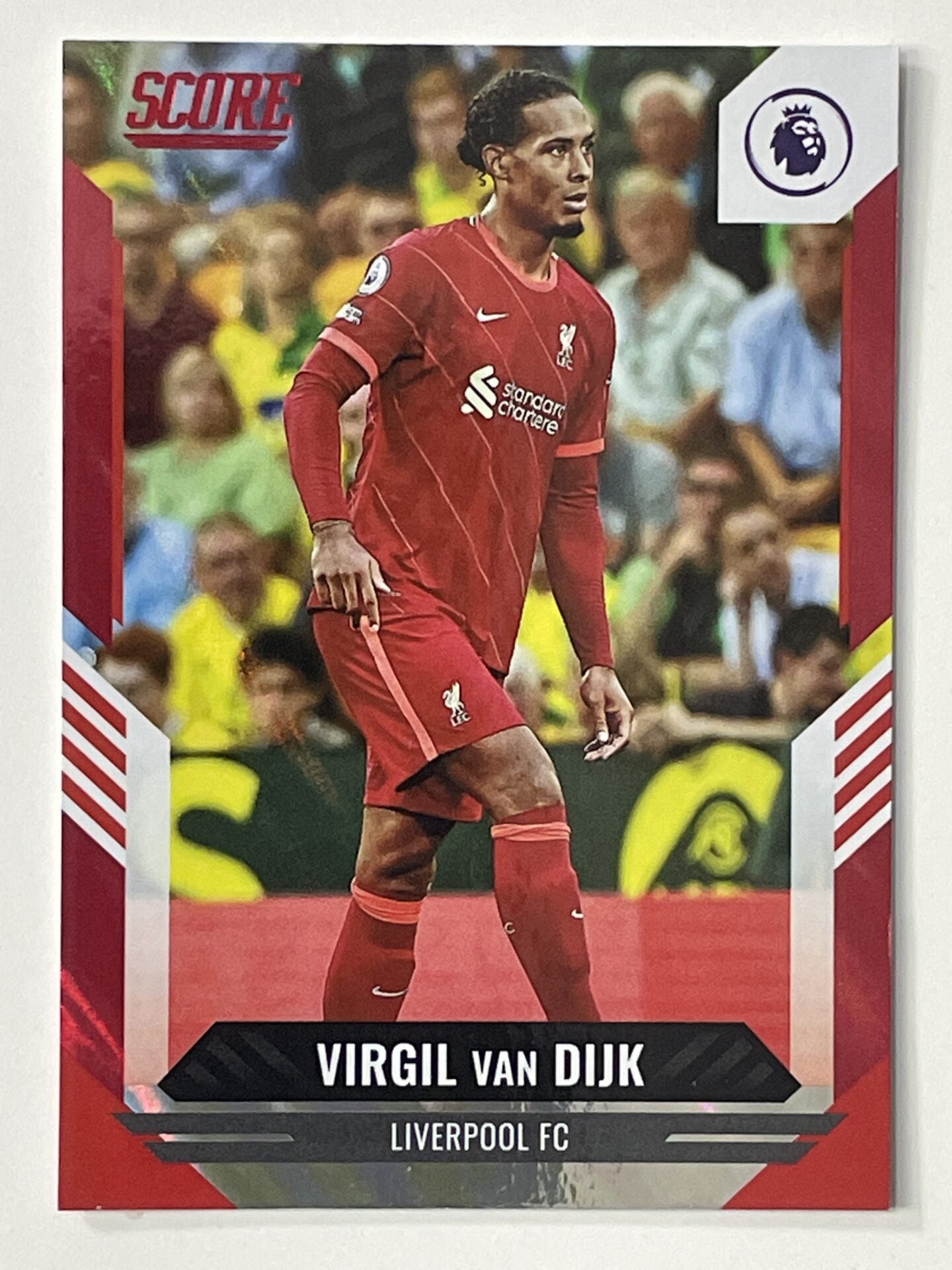 Virgil Van Dijk Liverpool Base Red Lava Parallel Panini Premier League Score 2021 2022