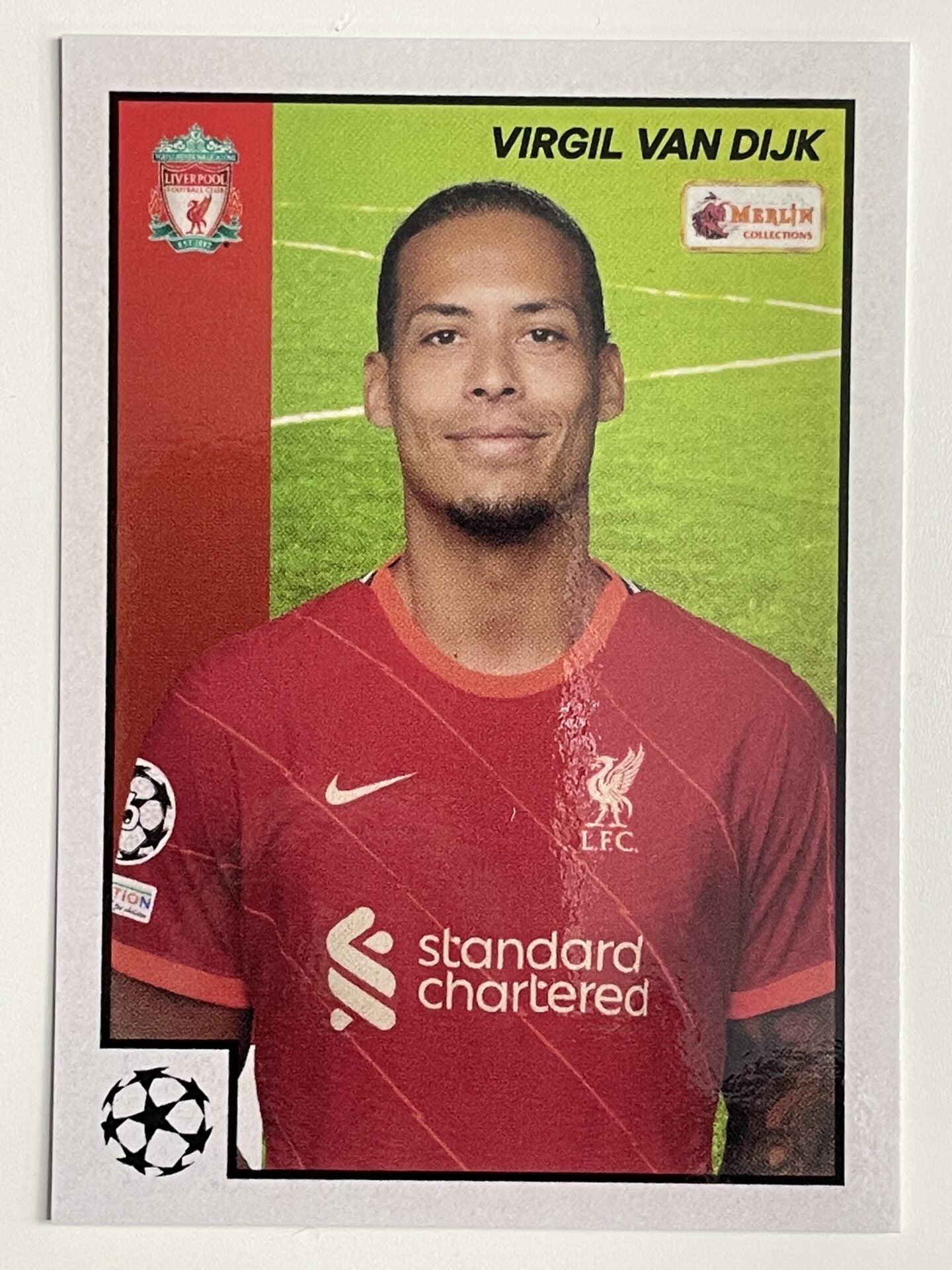 Virgil Van Dijk Liverpool Base Topps Merlin Heritage 97 UEFA Champions League Card