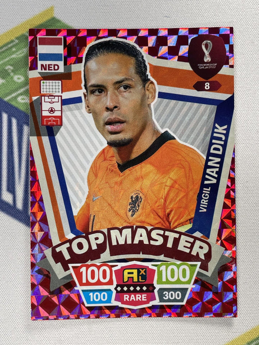 Virgil Van Dijk Netherlands Top Master Panini World Cup 2022 Adrenalyn XL Card